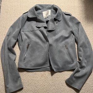 Anthropologie cropped suede jacket.